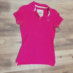 Vintage Hollister Co Hot Pink Polo Shirt Size M